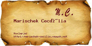 Marischek Cecília névjegykártya